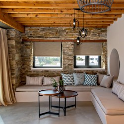Spacious living room with open-plan design and premium furniture at VF Villa
