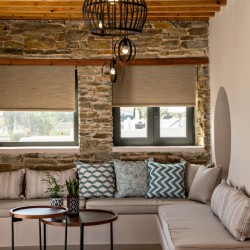 Spacious living room with open-plan design and premium furniture at VF Villa