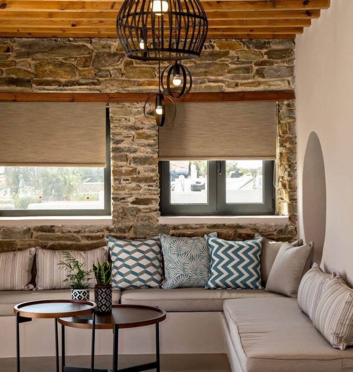 Spacious living room with open-plan design and premium furniture at VF Villa
