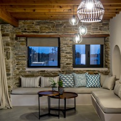 Spacious living room with open-plan design and premium furniture at VF Villa