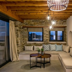 Spacious living room with open-plan design and premium furniture at VF Villa