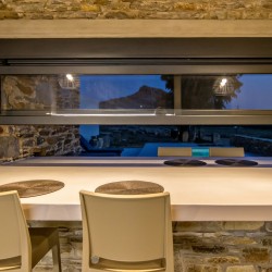 Spacious living room with open-plan design and premium furniture at VF Villa
