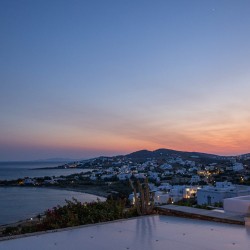 Panoramic Aegean Sea view from the terrace at Vivant Blue Mansion, Tinos.